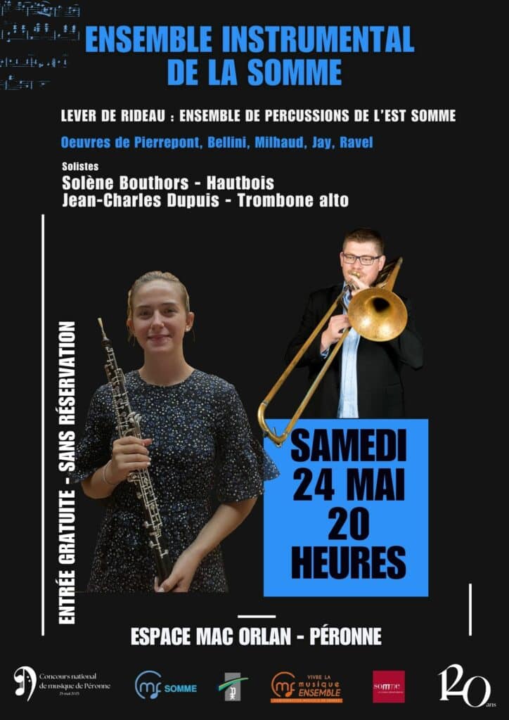 Affiche du concert d'ouverture du concours de Péronne 2025 CMF Somme