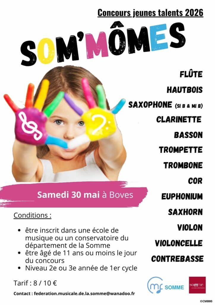 Affiche concours Som'mômes 2026 CMF Somme